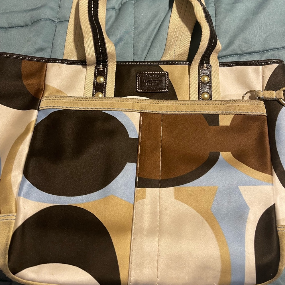 Super cute, multi colored Coach Bag!